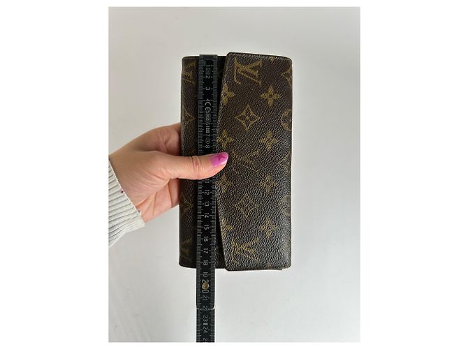 Vintage Louis Vuitton Monogram Canvas Bifold Wallet Brown Gold - view 6
