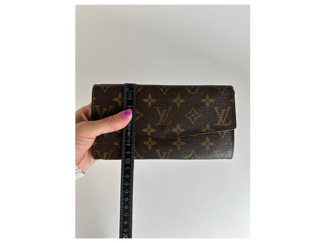 Vintage Louis Vuitton Monogram Canvas Bifold Wallet Brown Gold - view 7