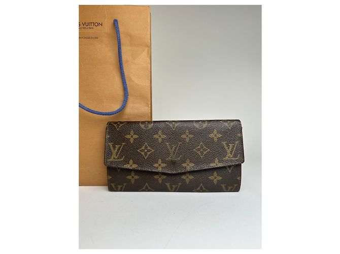 Vintage Louis Vuitton Monogram Canvas Bifold Wallet Brown Gold - view 8