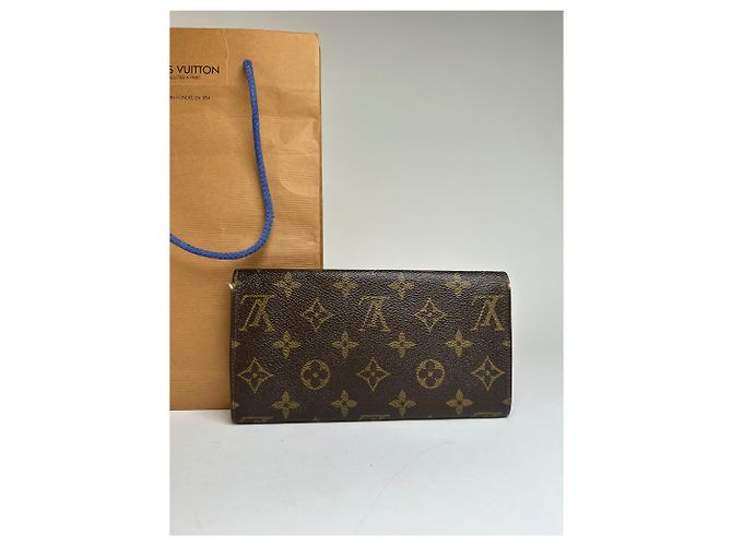 Vintage Louis Vuitton Monogram Canvas Bifold Wallet Brown Gold - view 9