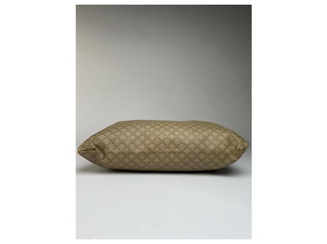 Cabas Céline Borsa Tote Vintage Celine Macadam Canvas Fine 1980s–1990s Beige Brown - vista 11