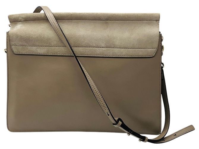 Chloé Borsa a tracolla Chloe Motty Gray Faye Medium con patta in pelle di vitello e camoscio Grigio - vista 3