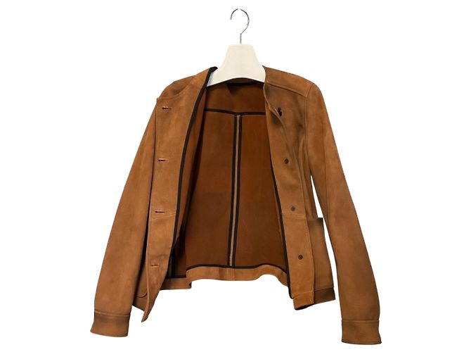Autre Marque Giacca in camoscio vintage Charlee Saint Art Bronze Marrone - vista 6
