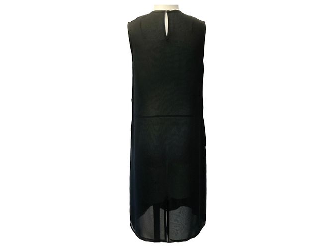 Abito senza maniche a righe multicolore nero Comme des Garcons - vista 3