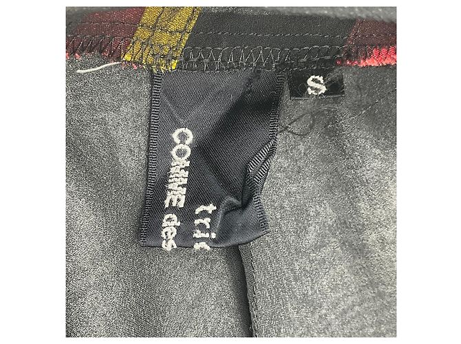 Abito senza maniche a righe multicolore nero Comme des Garcons - vista 4
