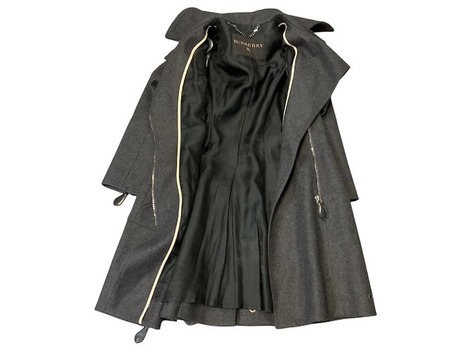 Burberry klassischer Mantel aus Wolle und Kaschmir in Anthrazitgrau - Ansicht 6