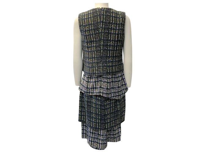 Conjunto de top e saia Marni Purple / Black em lã / seda Preto - vista 3