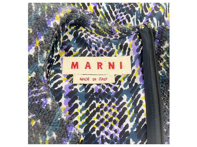 Conjunto de top e saia Marni Purple / Black em lã / seda Preto - vista 4