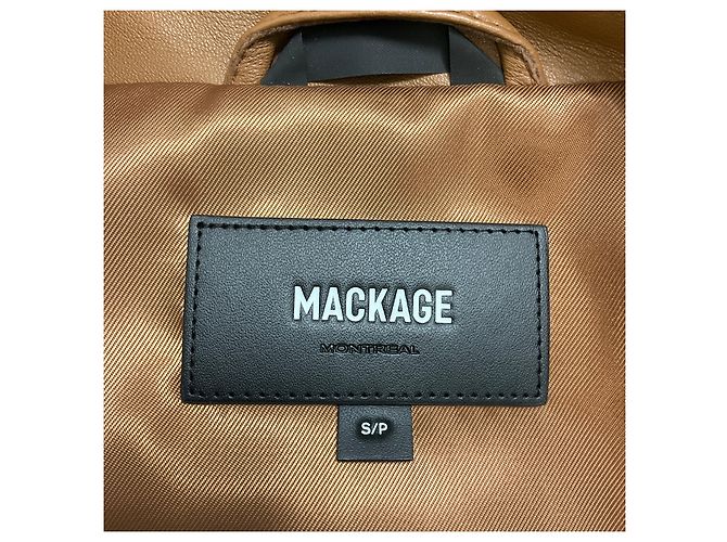 Mackage Barbara taillierte Lammlederjacke Earth Brown Braun - Ansicht 4