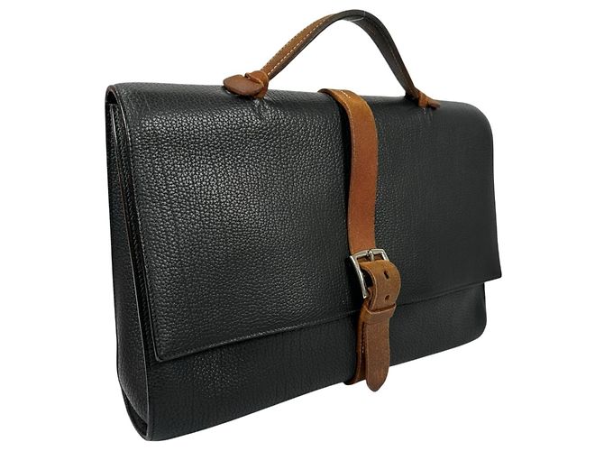 Hermès Borsa Business Hermes Etriviere Document Case Nero - vista 2