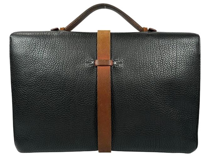 Hermès Borsa Business Hermes Etriviere Document Case Nero - vista 3