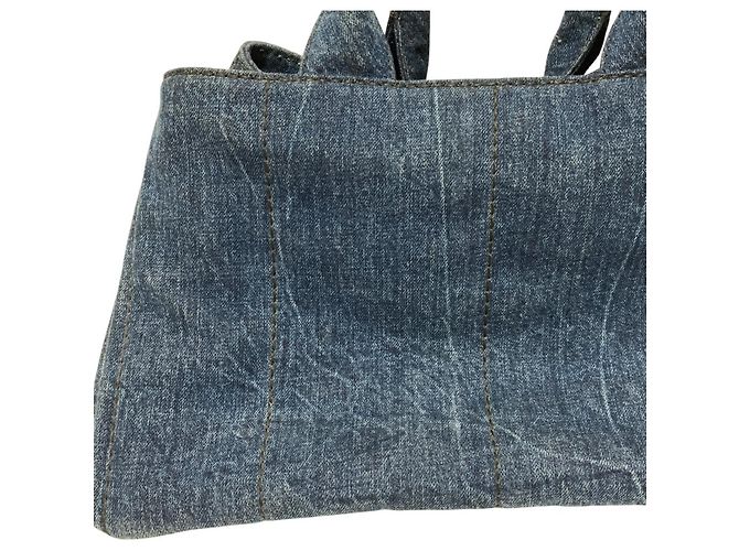 Bolso Tote Prada Canapa Denim - vista 10
