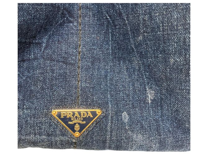 Bolso Tote Prada Canapa Denim - vista 13