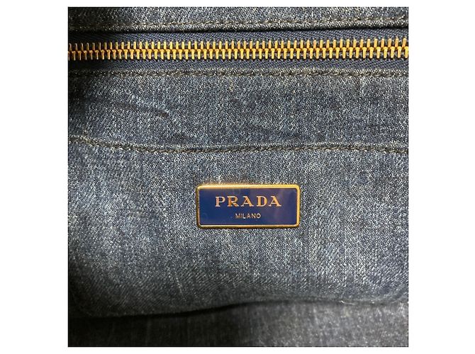 Bolso Tote Prada Canapa Denim - vista 8