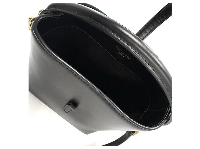 Autre Marque SAINT LAURENT LE 37 Mini 2-Way Bucket Bag aus Lammleder Schwarz - Ansicht 5