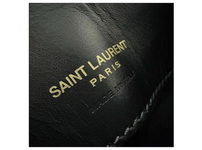 Autre Marque SAINT LAURENT LE 37 Mini 2-Way Bucket Bag aus Lammleder Schwarz - Ansicht 6