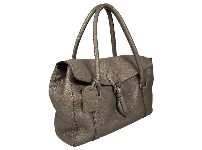 Borsa Fendi Metallic Beige - vista 2