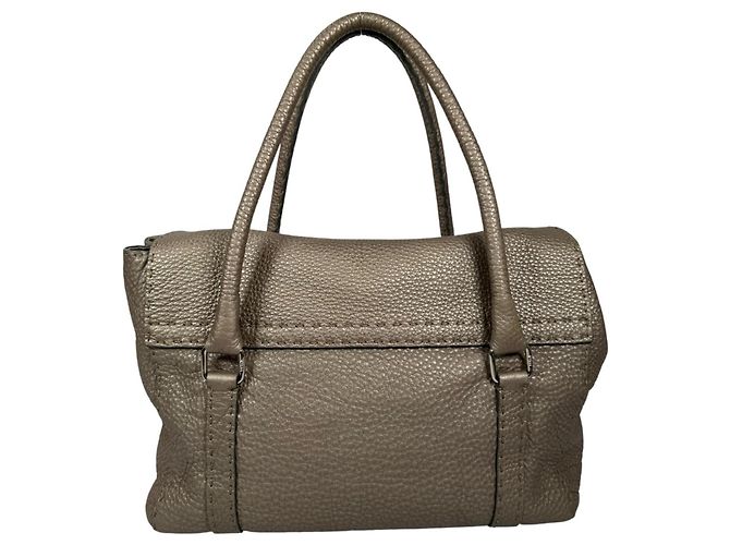 Borsa Fendi Metallic Beige - vista 3