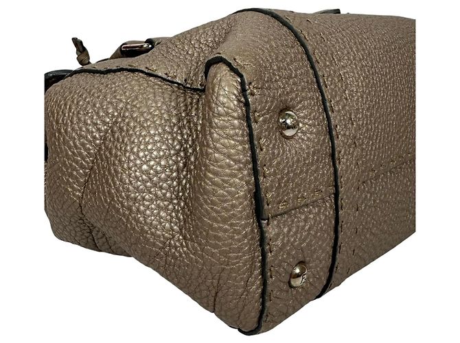 Borsa Fendi Metallic Beige - vista 6