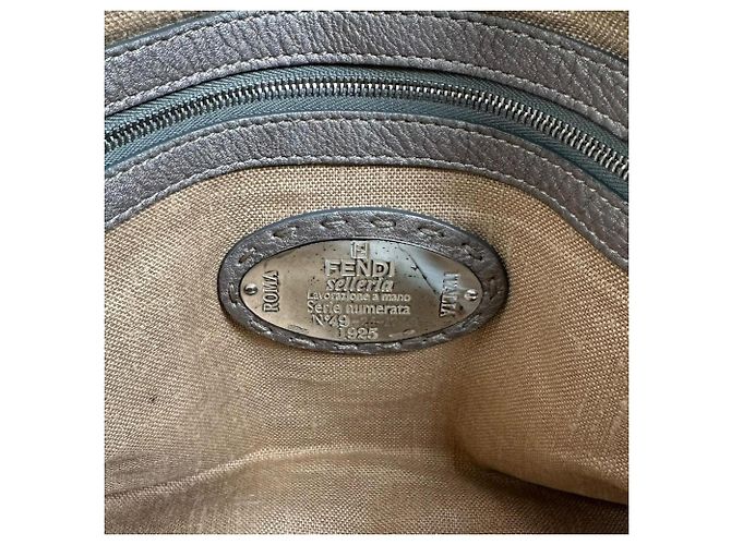 Borsa Fendi Metallic Beige - vista 8