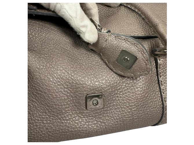 Borsa Fendi Metallic Beige - vista 9