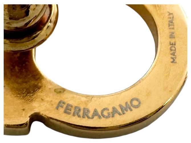 Orecchini Salvatore Ferragamo Gancini Crystal D'oro - vista 5