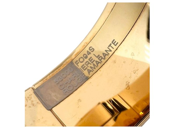 Bracelete Hermès Charnière 530001F Vermelho Dourado - vista 8