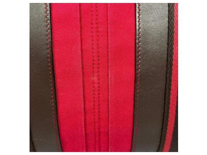 Hermès Bolso Hermes para mujer Castaño Negro Roja - vista 12