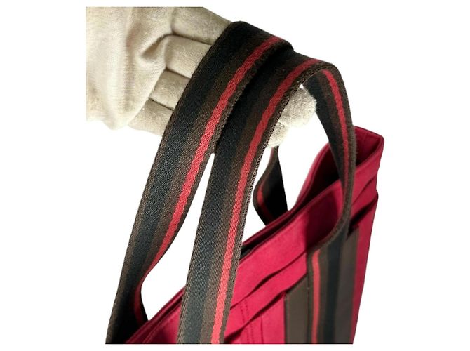 Hermès Bolso Hermes para mujer Castaño Negro Roja - vista 14
