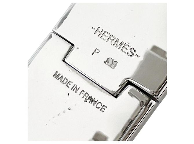 Bracelete Hermès Clic Clac H Prata Azul claro - vista 6