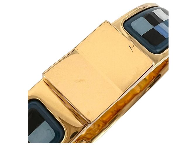 Bracciale Hermès Clic Clac Blu D'oro - vista 5