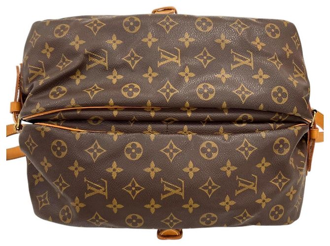Bolso de hombro Louis Vuitton Saumur 35 Castaño - vista 3