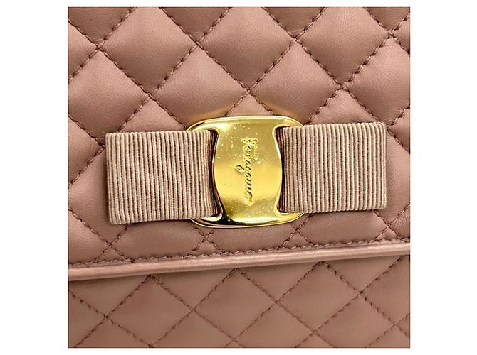 Borsa a tracolla Salvatore Ferragamo Vara Ribbon Rosa - vista 12