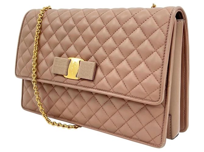 Borsa a tracolla Salvatore Ferragamo Vara Ribbon Rosa - vista 4