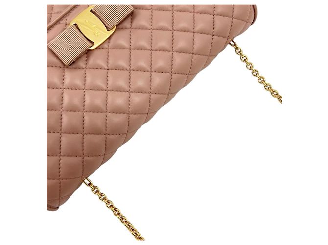 Borsa a tracolla Salvatore Ferragamo Vara Ribbon Rosa - vista 6