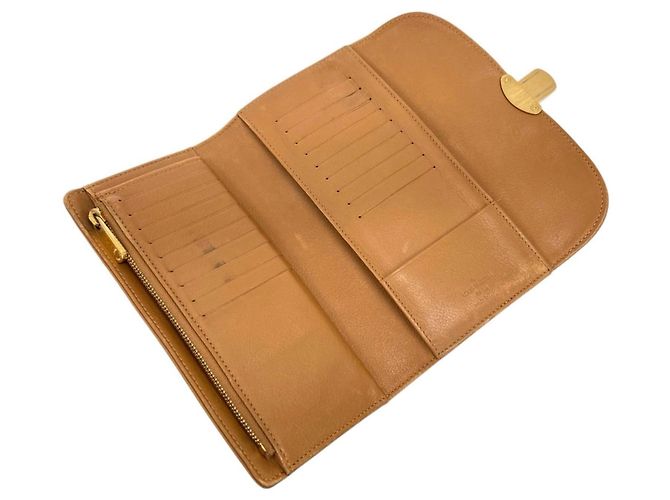 Louis Vuitton Portefeuille Amelia Mahina Long Wallet Beige - vista 6