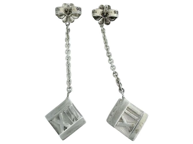 Autre Marque Pendientes Tiffany Atlas Cube Plata - vista 3
