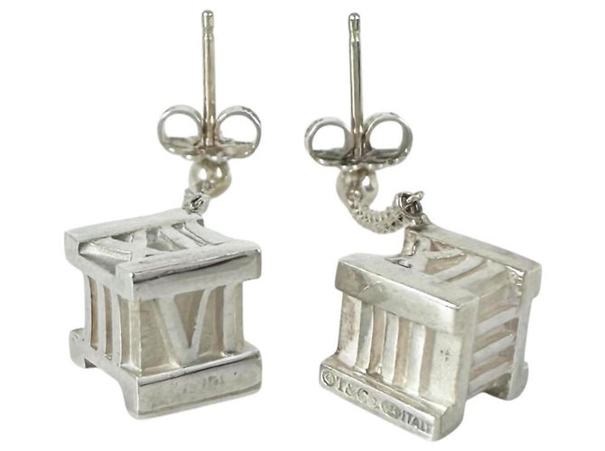 Autre Marque Pendientes Tiffany Atlas Cube Plata - vista 4