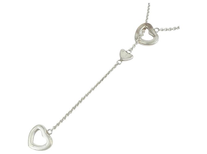 Autre Marque Tiffany Heart Link Lariat Halskette Silber - Ansicht 2