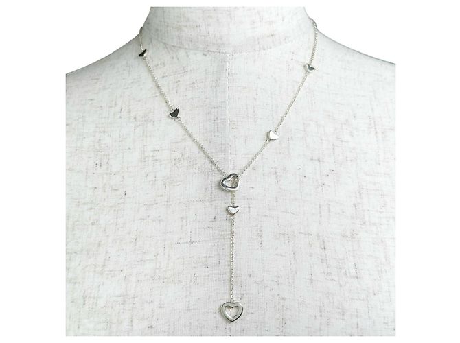 Autre Marque Tiffany Heart Link Lariat Halskette Silber - Ansicht 3