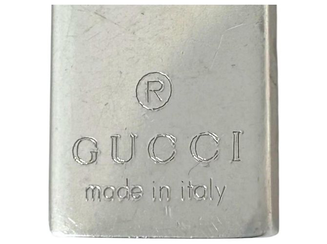 Collar Gucci con placa de logotipo plateada Plata - vista 5