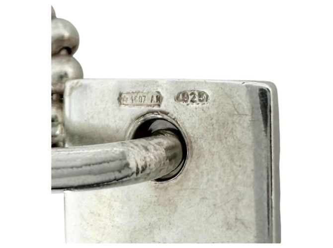 Collar Gucci con placa de logotipo plateada Plata - vista 6