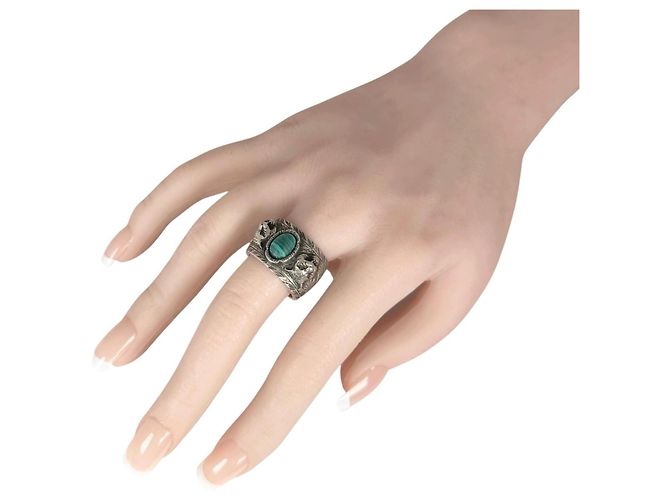 Anello Band Gucci Garden Testa di Tigre Argento - vista 7