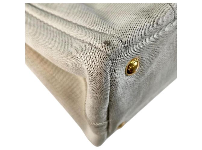 Bolso Prada Canapa M 1BG642 Gris - vista 10