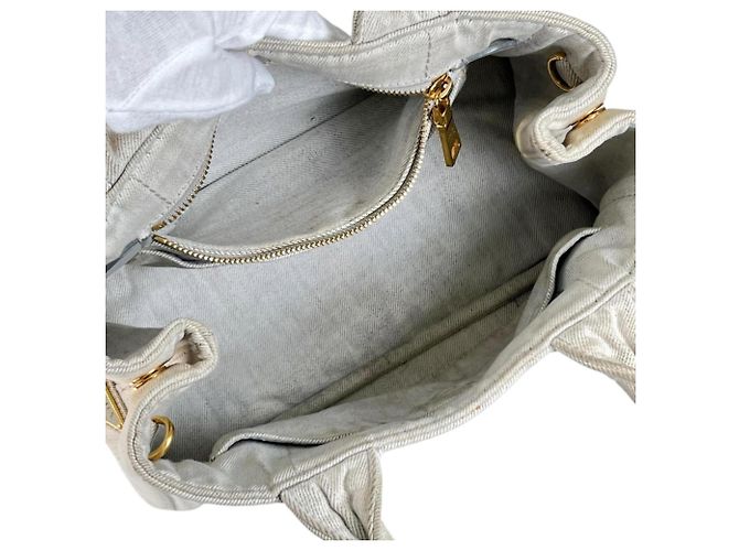 Bolso Prada Canapa M 1BG642 Gris - vista 11