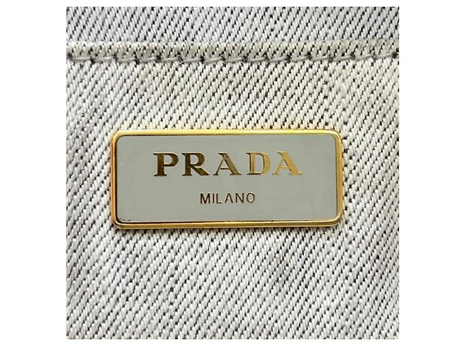 Bolso Prada Canapa M 1BG642 Gris - vista 14