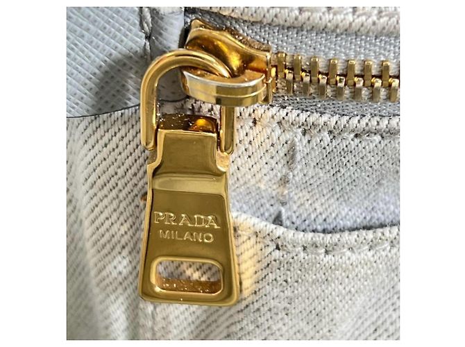 Bolso Prada Canapa M 1BG642 Gris - vista 15
