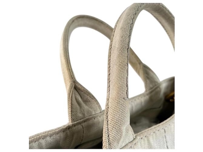 Bolso Prada Canapa M 1BG642 Gris - vista 19