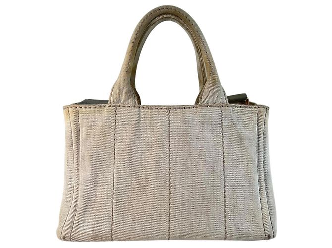Bolso Prada Canapa M 1BG642 Gris - vista 2