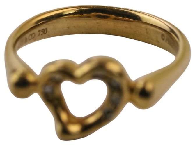 Autre Marque Tiffany & Co. Open Heart Ring aus 18K Gold und Diamanten Golden - Ansicht 10